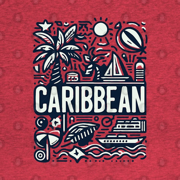 Vintage Caribbean Typography Design by Trendsdk